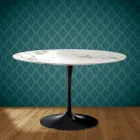 Eero Saarinen Tulpentafel H 74 in Aura 22 Keramiek Gemaakt in Italië - Scharlakenrood Viadurini