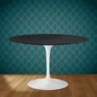 Eero Saarinen Tulpentafel H 74 in Domoos Keramiek Gemaakt in Italië - Scharlakenrood Viadurini