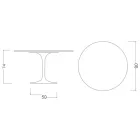 Eero Saarinen Tulpentafel H 74 in Domoos Keramiek Gemaakt in Italië - Scharlakenrood Viadurini
