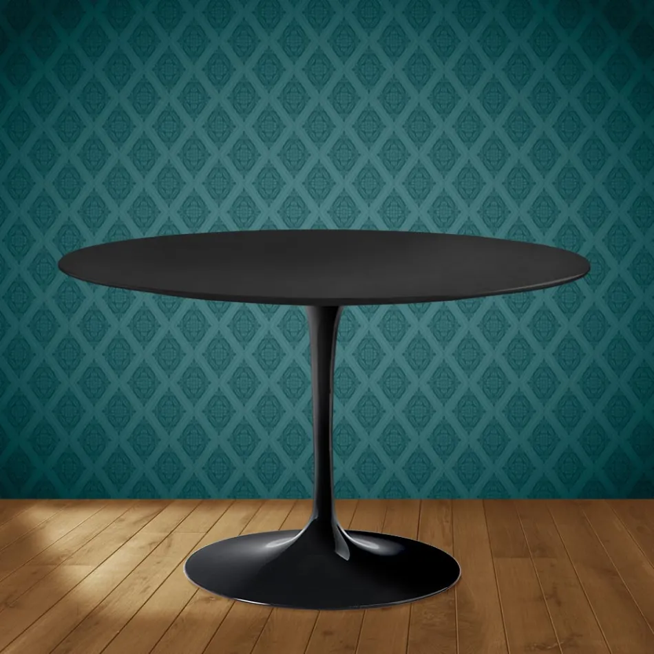 Eero Saarinen Tulpentafel H 74 in Domoos Keramiek Gemaakt in Italië - Scharlakenrood Viadurini