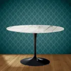 Eero Saarinen Tulpentafel H 74 in gepolijst keramiek, gemaakt in Italië - Scharlakenrood Viadurini