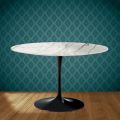 Eero Saarinen Tulpentafel H 74 in gepolijst keramiek, gemaakt in Italië - Scharlakenrood