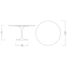 Eero Saarinen Tulpentafel H 74 in Marmorio Keramiek Gemaakt in Italië - Scharlakenrood Viadurini