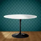 Eero Saarinen Tulpentafel H 74 in Salina Keramiek Gemaakt in Italië - Scharlakenrood Viadurini