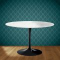 Eero Saarinen Tulpentafel H 74 in Salina Keramiek Gemaakt in Italië - Scharlakenrood