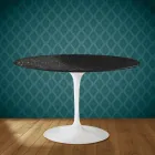 Eero Saarinen Tulpentafel H 74 in Somnia Keramiek Gemaakt in Italië - Scharlakenrood Viadurini