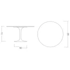 Eero Saarinen Tulpentafel H 74 in Somnia Keramiek Gemaakt in Italië - Scharlakenrood Viadurini