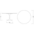 Eero Saarinen Tulpentafel H 74 in Somnia Keramiek Gemaakt in Italië - Scharlakenrood Viadurini