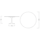 Eero Saarinen H 74 Tulip Tafel in Goud Calacatta Marmer Made in Italy - Scarlet Viadurini