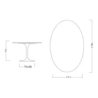 Eero Saarinen Tulpentafel H 74 Ovaal in Marmorio Keramiek Gemaakt in Italië - Scharlakenrood Viadurini