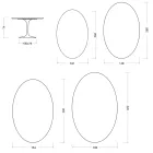 Eero Saarinen Tulip Tafel H 74 Ovaal in vloeibaar laminaat Gemaakt in Italië - Scharlakenrood Viadurini