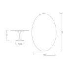 Eero Saarinen H 74 Ovale Tulp Tafel in Groen Alpi Marmer Made in Italy - Scarlet Viadurini