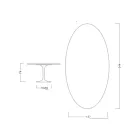 Eero Saarinen H 74 Ovale Tulp Tafel in Groen Alpi Marmer Made in Italy - Scarlet Viadurini