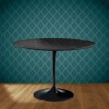 Eero Saarinen Tulpentafel H 74 Rond in Somnia Keramiek Gemaakt in Italië - Scharlakenrood
