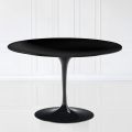 Eero Saarinen Tulp Tafel H 74 met Zwart Liquid Laminate MDF Top - Scarlet