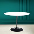 Tulp Tafel Saarinen H 73 Rond in Keramiek Absoluut Wit Made in Italy - Scarlet