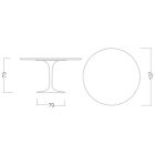 Tulip Table Saarinen H 73 Rond in Marquinia Keramiek Made in Italy - Scarlet Viadurini