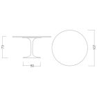 Tulip Table Saarinen H 73 Rond in Marquinia Keramiek Made in Italy - Scarlet Viadurini