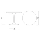 Tulp Tafel Saarinen H 73 Rond in Absoluut Zwart Keramiek Made in Italy - Scarlet Viadurini