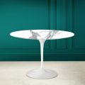 Tulp Tafel Saarinen H 73 Rond Keramisch Statuario Altissimo Made in Italy - Scharlaken