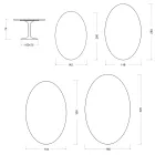 Saarinen Tulpentafel H 74 cm in wit Florim Keramiek - Scharlakenrood Viadurini