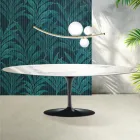 Tulip Saarinen tafel H 74 cm in Florim Statuario Lucido keramiek - Scarlet Viadurini