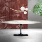 Saarinen Tulpentafel H 74 cm in Matt Florim Statuario Ceramica - Scarlet Viadurini