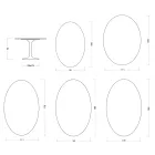 Saarinen Tulpentafel H 74 cm in Matt Florim Statuario Ceramica - Scarlet Viadurini