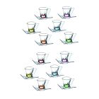 Transparante of Gekleurde Kristallen Ecologische Koffiekopjes 12 Stuks - Amalgaam Viadurini