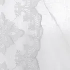 Italiaans luxe lichtlinnengordijn met organza en wit borduurwerk - Marinella Viadurini