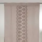 Licht linnen gordijn met organza en gotisch borduurwerk in het luxe centrum - Marinella Viadurini