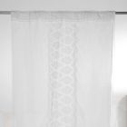 Retro lichtgewicht linnen gordijn met organza en Italiaanse luxe borduursels - Marinella Viadurini