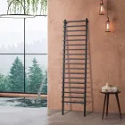 Zwarte hydraulische radiator van koolstofstaal, gemaakt in Italië - Raggio Viadurini