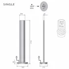 Elektrische vloerradiator met enkel of dubbel led-ontwerp van 500 W - Stilus Viadurini