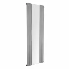 Design verticale badkamerradiator in staal met spiegel van 587 W - Picchio Viadurini