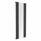 Design verticale badkamerradiator in staal met spiegel van 587 W - Picchio Viadurini
