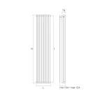 Radiator met hydraulisch systeem van koolstofstaal Made in Italy - Crème Viadurini