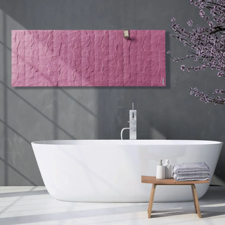 Decoratieve radiator met hydraulisch systeem in Italiaans marmerpoeder - Terraa Viadurini