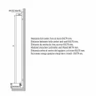 Moderne design badkamerradiator met hydraulische wand tot 840 Watt - Ottolungo Viadurini
