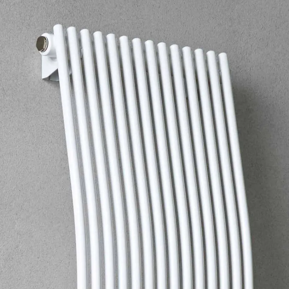 Verticale Badkamerradiator Modern Design Golvend 1181 Watt - Tucano Viadurini