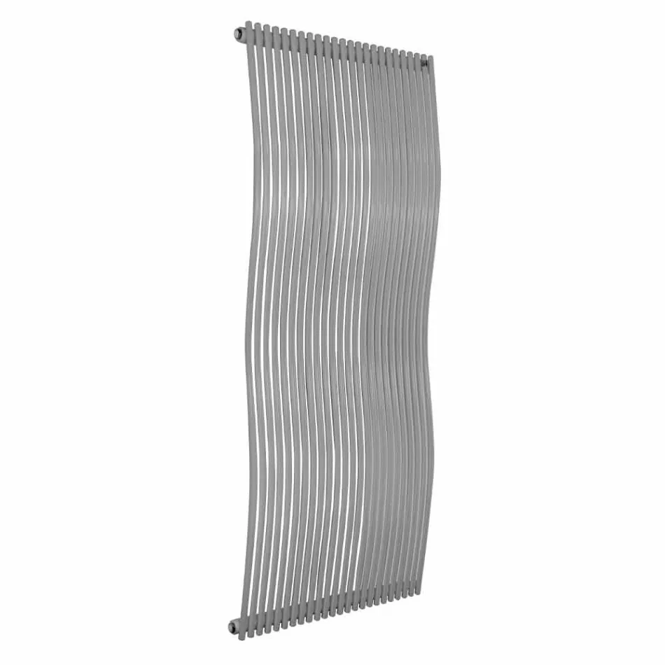 Verticale Badkamerradiator Modern Design Golvend 1181 Watt - Tucano Viadurini