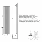 Verticale elektrische wandradiator in staal 900 W - 1000 lijnen Viadurini