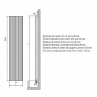 Verticale design hydraulische wandradiator in staal 900 W - 1000 lijnen Viadurini