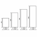 Verticale hydraulische designradiator in aluminium tot 1061 watt - gebogen Viadurini