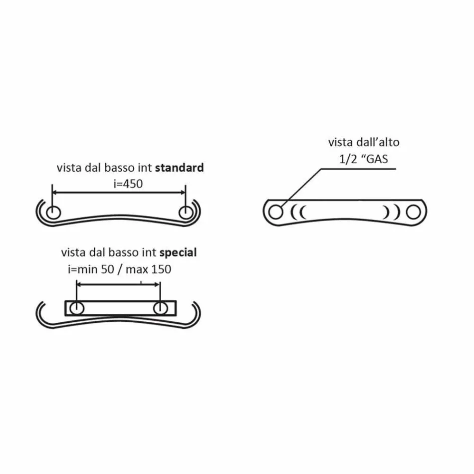 Verticale hydraulische designradiator in aluminium tot 1061 watt - gebogen Viadurini