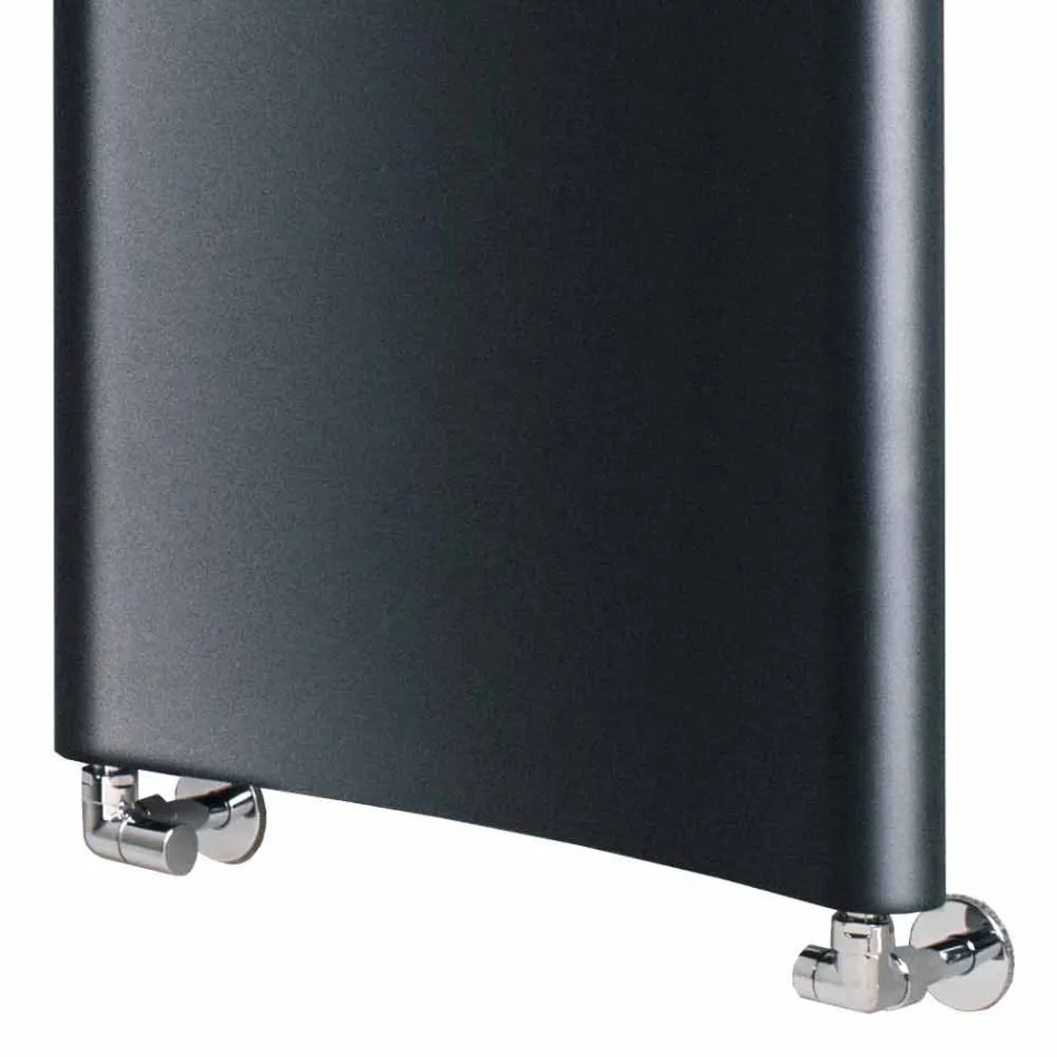 Verticale hydraulische designradiator in aluminium tot 1061 watt - gebogen Viadurini