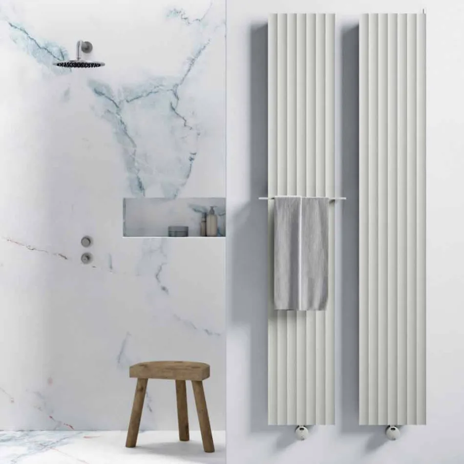 Elektrische wandradiator in modern aluminium 1000 W - 100 lijnen Viadurini