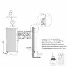 Elektrische Wandradiator Modern Design Verticaal 1000 Watt - Zigolo Viadurini