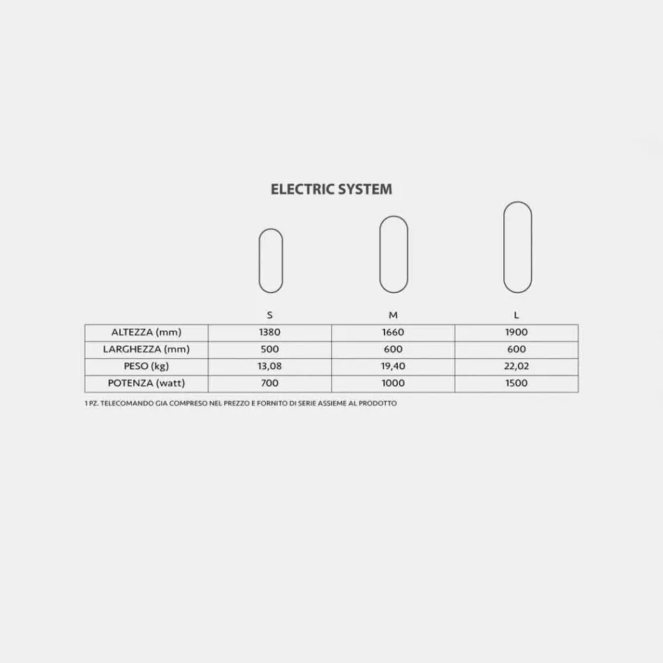 Verwarmde handdoek rails spiegel elektriciteit tot 1500 Watt Brian Viadurini
