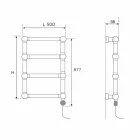 Elektrische modulaire radiator in chroom of goudmessing op 200 W - Caesar Viadurini